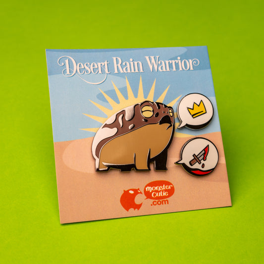 Desert Rain Warrior – Frog Enamel Pin