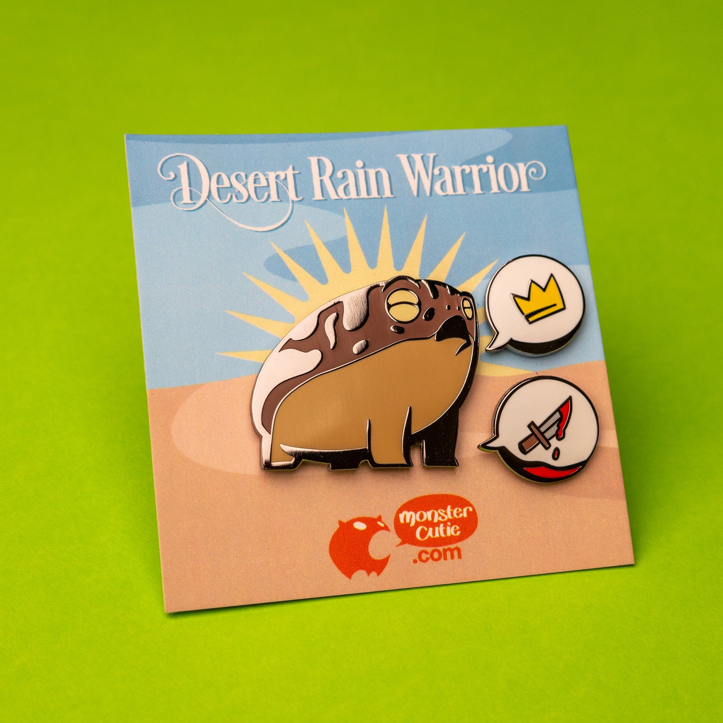 Desert Rain Warrior – Frog Enamel Pin